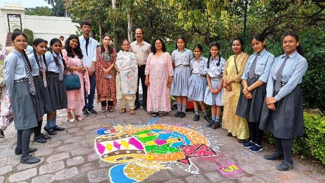 यादविंद्रा गार्डन पिंजौर में बैसाखी  पर ड्राइंग और रंगोली कंपटीशन आयोजित