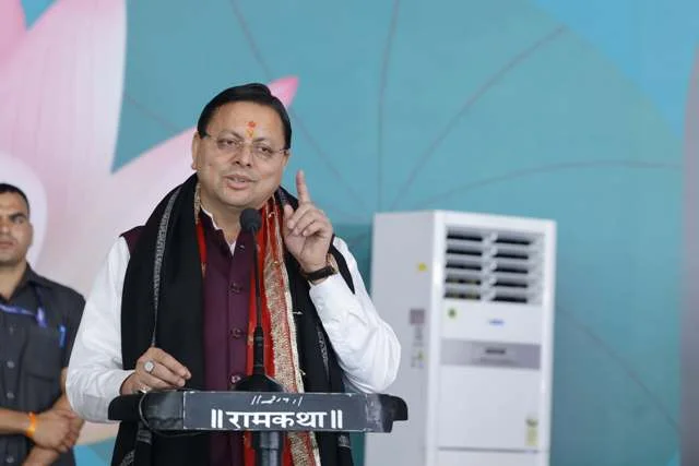 मुख्यमंत्री पुष्कर धामी ने नंदप्रयाग में राम कथा में लिया भाग