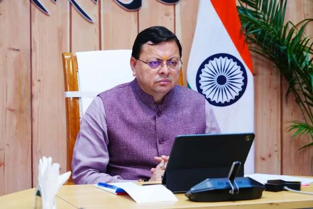 सीएम धामी ने वर्चुअल संवाद में जीएसटी की नई दरों पर दी जानकारी