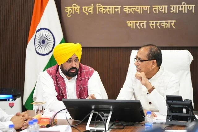 सीएम मान ने केंद्रीय कृषि मंत्री से उठाए पंजाब के किसानों से जुड़े अहम मुद्दे