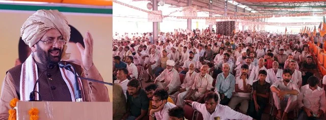 पुन्हाना रैली में मुख्यमंत्री नायब सिंह सैनी ने कांग्रेस की कार्यशैली पर उठाए सवाल