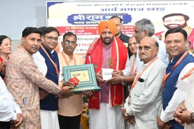 सीएम सैनी ने खरड़ में श्री राम कथा के समापन समारोह में की शिरकत