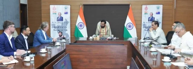 हरियाणा-ऑस्ट्रेलिया के बीच सहयोग बढ़ाने पर सीएम सैनी की अहम बैठक